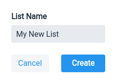 New List Dialog